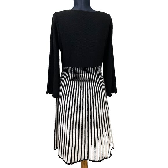 Calvin Klein Womens Ribbed knit Fit & Flare Dress Size L Classic Career - Picture 3 of 11